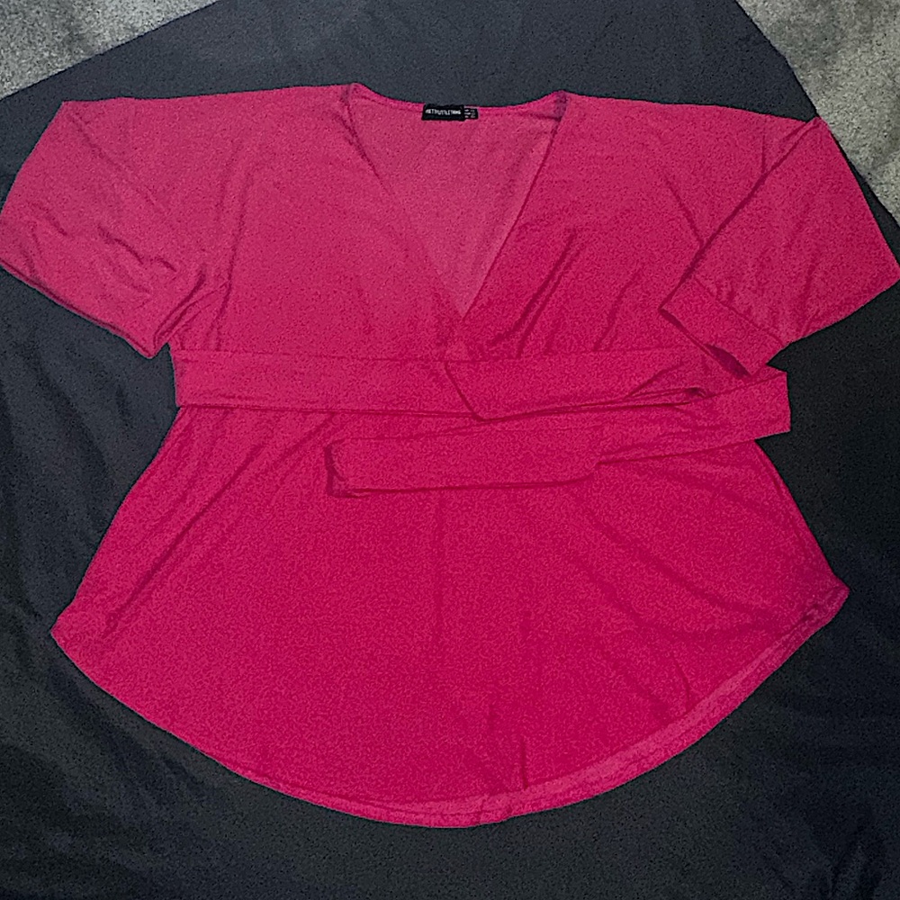 Pink Wrap Top 🩷
